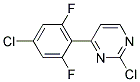 2-Chloro-4-(4-chloro-2,6-difluoro-phenyl)-pyrimidine Struktur