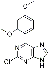 2-chloro-6-(2,4-dimethoxyphenyl)-9H-purine Struktur