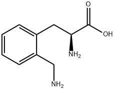 2-amino-3-[2-(aminomethyl)phenyl]propanoic acid Struktur