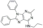 2-METHYL-8,9-DIPHENYL-N-PROPYL-9H-PURIN-6-AMINE Struktur