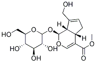 (1S,4AS,7AS)-7-HYDROXYMETHYL-1-((3R,4S,5S,6R)-3,4,5-TRIHYDROXY-6-HYDROXYMETHYL-TETRAHYDRO-PYRAN-2-YLOXY)-1,4A,5,7A-TETRAHYDRO-CYCLOPENTA[C]PYRAN-4-CARBOXYLIC ACID METHYL ESTER Struktur