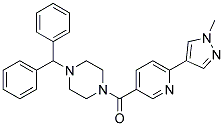 1-(DIPHENYLMETHYL)-4-[(6-(1-METHYL-1H-PYRAZOL-4-YL)PYRIDIN-3-YL)CARBONYL]PIPERAZINE Struktur