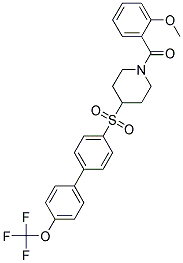 1-(2-METHOXYBENZOYL)-4-([4'-(TRIFLUOROMETHOXY)BIPHENYL-4-YL]SULFONYL)PIPERIDINE Struktur