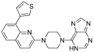 2-[4-(1H-PURIN-6-YL)PIPERAZIN-1-YL]-8-(3-THIENYL)QUINOLINE Struktur