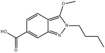 2-BUTYL-3-METHOXY-2H-INDAZOLE-6-CARBOXYLIC ACID Struktur