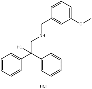 2-HYDROXY-N-(3-METHOXYBENZYL)-2,2-DIPHENYL-1-ETHANAMINIUM CHLORIDE Struktur