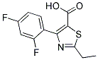 2-ETHYL-4-(2,4-DIFLUOROPHENYL)-THIAZOLE-5-CARBOXYLIC ACID Struktur