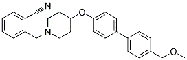 2-[(4-([4'-(METHOXYMETHYL)BIPHENYL-4-YL]OXY)PIPERIDIN-1-YL)METHYL]BENZONITRILE Struktur