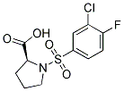 1-[(3-CHLORO-4-FLUOROPHENYL)SULFONYL]PROLINE Struktur