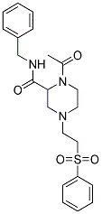 1-ACETYL-N-BENZYL-4-[2-(PHENYLSULFONYL)ETHYL]PIPERAZINE-2-CARBOXAMIDE Struktur