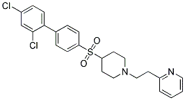 2-(2-(4-[(2',4'-DICHLOROBIPHENYL-4-YL)SULFONYL]PIPERIDIN-1-YL)ETHYL)PYRIDINE Struktur