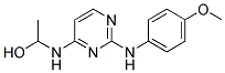 2-(4-METHOXYANILINO)-4-(1-HYDROXYETHYLAMINO)PYRIMIDINE Struktur