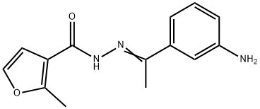 2-METHYL-FURAN-3-CARBOXYLIC ACID [1-(3-AMINO-PHENYL)-ETHYLIDENE]-HYDRAZIDE Struktur