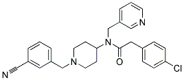 2-(4-CHLOROPHENYL)-N-[1-(3-CYANOBENZYL)PIPERIDIN-4-YL]-N-(PYRIDIN-3-YLMETHYL)ACETAMIDE Struktur