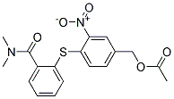 2-[[4-[(ACETYLOXY)METHYL]-2-NITROPHENYL]-THIO]-N,N-DIMETHYLBENZAMIDE Struktur