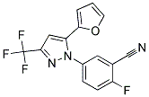 2-FLUORO-5-(5-FURAN-2-YL-3-TRIFLUORO-METHYL-PYRAZOL-1-YL)-BENZONITRILE Struktur