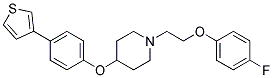 1-[2-(4-FLUOROPHENOXY)ETHYL]-4-[4-(3-THIENYL)PHENOXY]PIPERIDINE Struktur