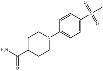 1-[4-(METHYLSULFONYL)PHENYL]PIPERIDINE-4-CARBOXAMIDE Struktur