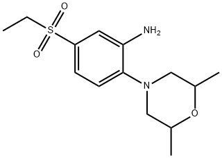 2-(2,6-DIMETHYLMORPHOLIN-4-YL)-5-ETHYLSULFONYLANILINE Struktur