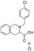 2-(4-CHLORO-BENZYL)-1,2,3,4-TETRAHYDRO-ISOQUINOLINE-3-CARBOXYLIC ACID HYDROCHLORIDE Struktur