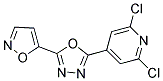 2-(2,6-Dichloropyridin-4-yl)-5-isoxazol-5-yl-1,3,4-oxadiazole Struktur