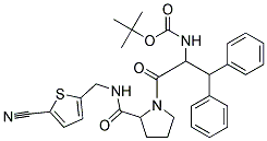 (1-BENZHYDRYL-2-{2-[(5-CYANO-THIOPHEN-2-YLMETHYL)-CARBAMOYL]-PYRROLIDIN-1-YL}-2-OXO-ETHYL)-CARBAMIC ACID TERT-BUTYL ESTER Struktur