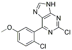 2-chloro-6-(2-chloro-5-methoxyphenyl)-9H-purine Struktur