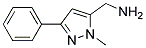 1-(1-methyl-3-phenyl-1H-pyrazol-5-yl)methanamine Struktur