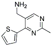 1-(2-methyl-4-thiophen-2-ylpyrimidin-5-yl)methanamine Struktur