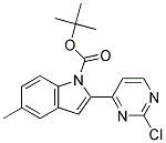 2-(2-Chloro-pyrimidin-4-yl)-5-methyl-indole-1-carboxylic acid tert-butyl ester Struktur