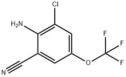 2-AMINO-3-CHLORO-5-(TRIFLUOROMETHOXY)BENZONITRILE Struktur