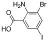 2-Amino-3-bromo-5-iodobenzoic acid Struktur