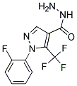 1-(2-Fluoro-phenyl)-5-trifluoromethyl-1H-pyrazole-4-carboxylicacidhydrazide Struktur