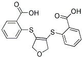 2-((4-[(2-carboxyphenyl)thio]-2,5-dihydrofuran-3-yl)thio)benzoic acid Struktur