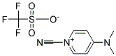 1-CYANO-4-DIMETHYLAMINO-PYRIDINIUM TRIFLUOROMETHANESULFONATE Struktur