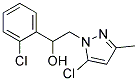 2-(5-CHLORO-3-METHYL-1H-PYRAZOL-1-YL)-1-(2-CHLOROPHENYL)ETHAN-1-OL, TECH Struktur