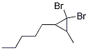 1-(2,2-DIBROMO-3-METHYLCYCLOPROPYL)PENTANE, TECH Struktur