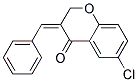 2,3-DIHYDRO-6-CHLORO-3-(PHENYLMETHYLENE)-4H-1-BENZOPYRAN-4-ONE Struktur