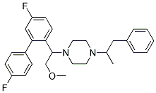 1-(2-BIS-[4-FLUOROPHENYL]- METHOXYETHYL)-4-(3-PHENYL- 2-PROPYL)PIPERAZINE Struktur