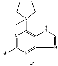 1-(2-AMINO-7H-PURIN-6-YL)-1-METHYL-PYRROLIDINIUM CHLORIDE Struktur