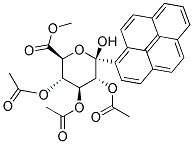 1-PYRENYL-2,3,4-TRI-O-ACETYL-B-D-GLUCURONIC ACID, METHYL ESTER Struktur