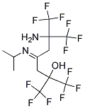 2-AMINO-1,1,1,7,7,7-HEXAFLUORO-6-HYDROXY-2,6-BIS(TRIFLUOROMETHYL)-4-(ISOPROPYLIMINO)HEPTAN Struktur