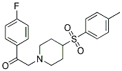 1-(4-FLUOROPHENYL)-2-(4-[(4-METHYLPHENYL)SULFONYL]PIPERIDIN-1-YL)ETHANONE Struktur