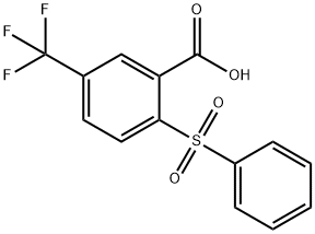 2-BENZENESULFONYL-5-(TRIFLUOROMETHYL)BENZOIC ACID Struktur