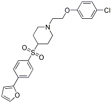 1-[2-(4-CHLOROPHENOXY)ETHYL]-4-([4-(2-FURYL)PHENYL]SULFONYL)PIPERIDINE Struktur