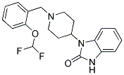 1-(1-[2-(DIFLUOROMETHOXY)BENZYL]PIPERIDIN-4-YL)-1,3-DIHYDRO-2H-BENZIMIDAZOL-2-ONE Struktur