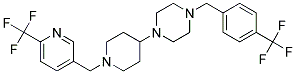 1-[4-(TRIFLUOROMETHYL)BENZYL]-4-(1-([6-(TRIFLUOROMETHYL)PYRIDIN-3-YL]METHYL)PIPERIDIN-4-YL)PIPERAZINE Struktur