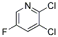 2,3-DICHLORO-5-FLUOROPYRIDINE Struktur