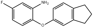 2-(2,3-DIHYDRO-1H-INDEN-5-YLOXY)-5-FLUOROPHENYLAMINE Struktur