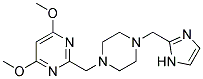 2-([4-(1H-IMIDAZOL-2-YLMETHYL)PIPERAZIN-1-YL]METHYL)-4,6-DIMETHOXYPYRIMIDINE Struktur